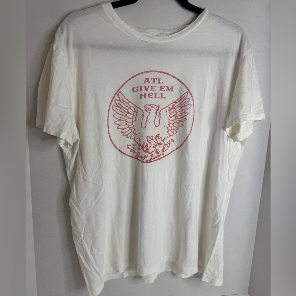 Citizen Supply ATL Give ‘Em Hell Tee Mens L Off White Graphic Local Brand Shirt